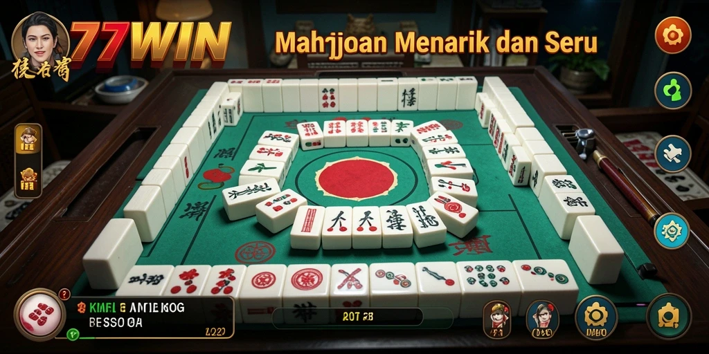 Screenshot gameplay 77WIN menampilkan suasana permainan Mahjong yang seru dan interaktif.