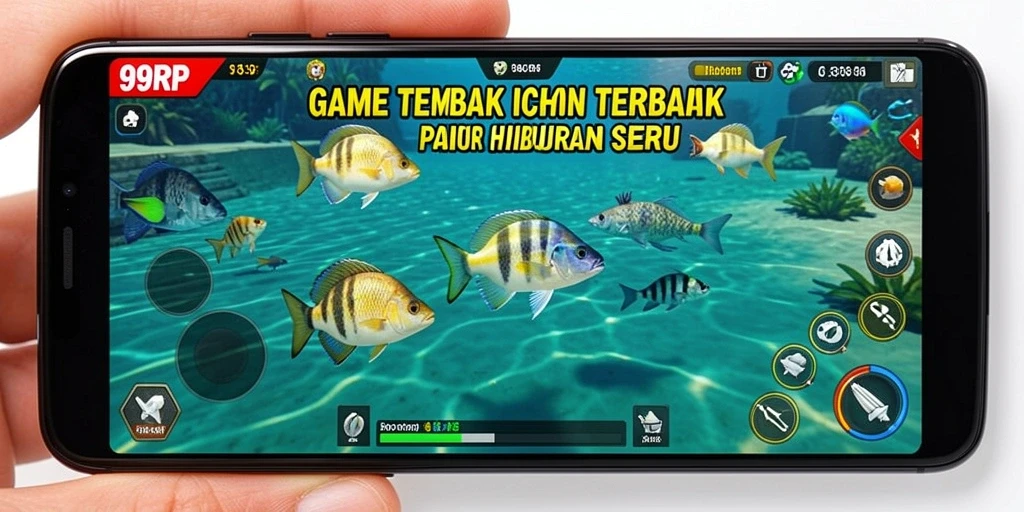 Tampilan gameplay 99RP dengan aksi menangkap ikan yang seru.