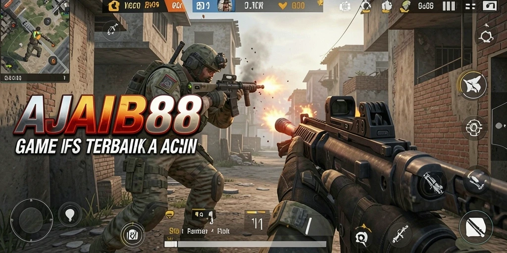 Screenshot gameplay AJAIB88 dengan aksi pertempuran yang intens.