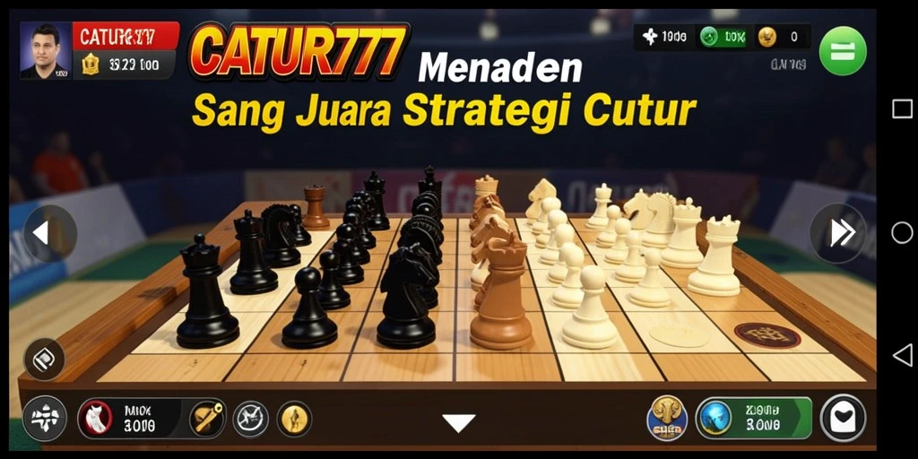 Tampilan gameplay catur mendebarkan dari CATUR777.