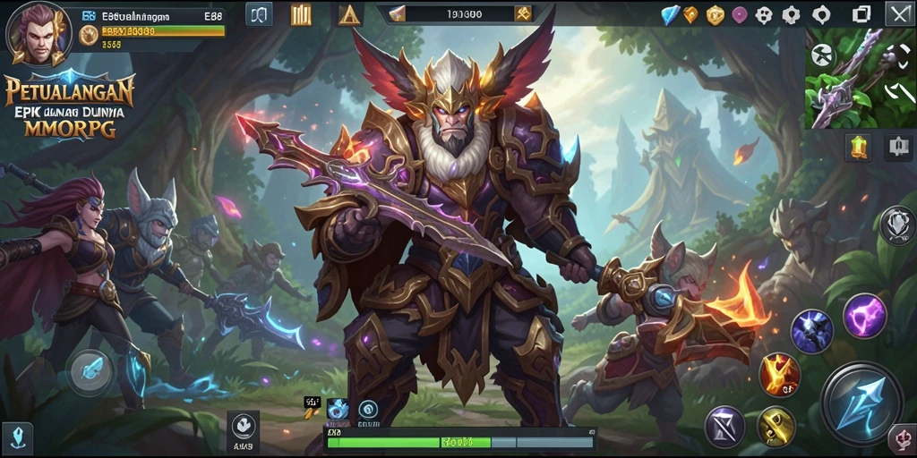 Tampilan gameplay E88 dengan aksi seru dalam dunia MMORPG.