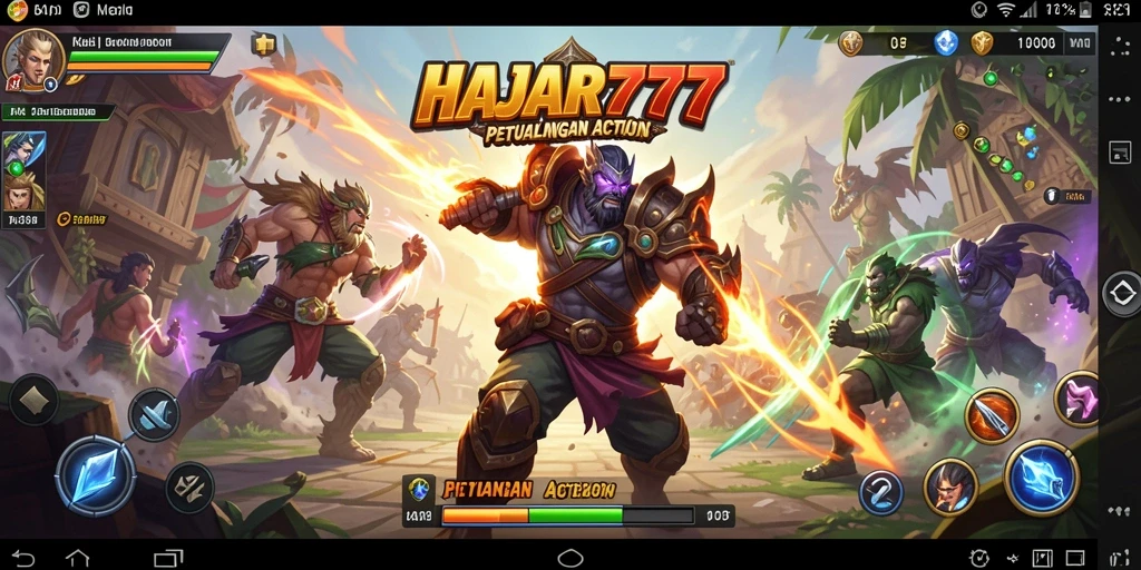 Gameplay HAJAR777 yang penuh aksi dan seru.