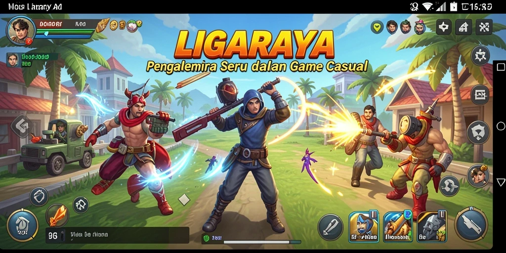 Tampilan gameplay seru dalam LIGARAYA dengan grafis menawan.
