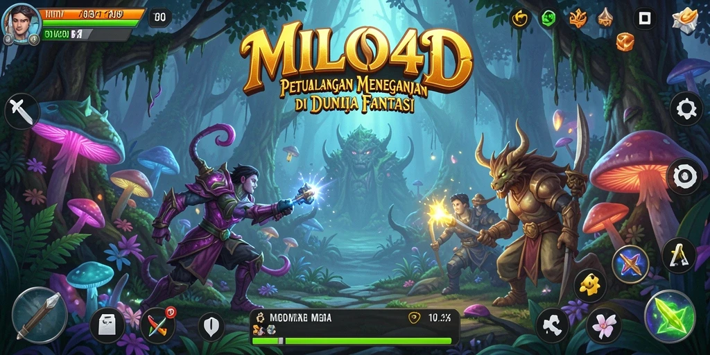 Tangkapan layar utama gameplay <strong>MILO4D</strong> menampilkan misi penuh tantangan dan grafis menawan.