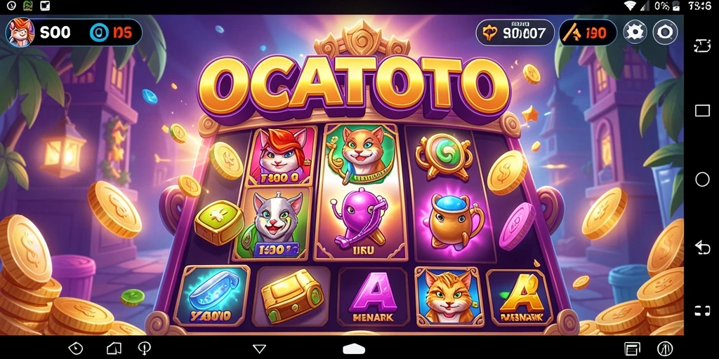 Screenshot utama OCATOTO menampilkan momen mendebarkan dalam permainan Slot.