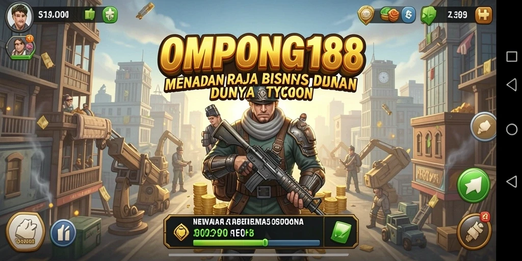 Tampilan menarik dari gameplay OMPONG188 yang penuh strategi Tycoon.