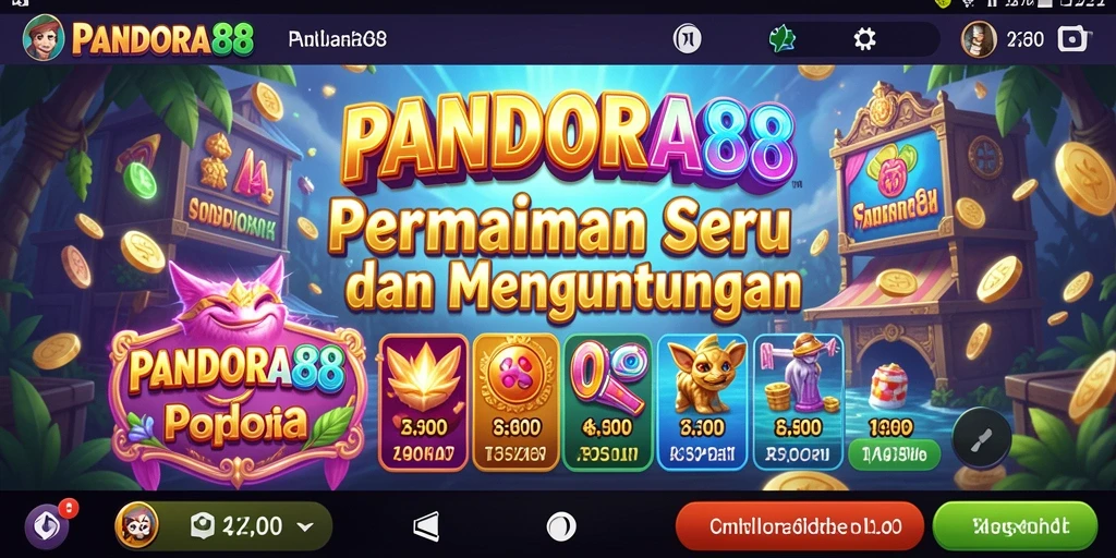 Tampilan menarik dari permainan Slot PANDORA88 dengan berbagai tema.
