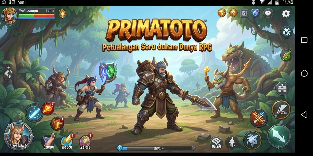 Tangkapan layar gameplay PRIMATOTO dengan pertarungan epik antara karakter.