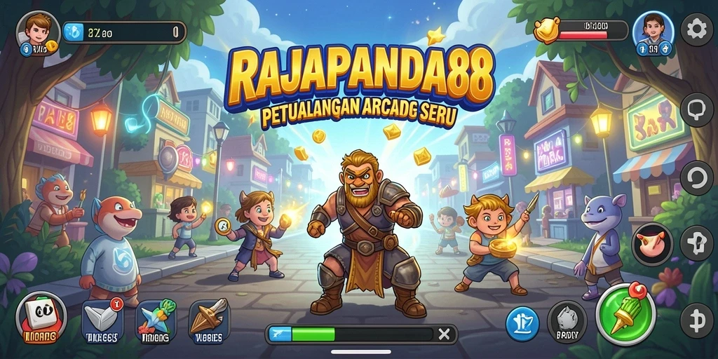 Tampilan gameplay RAJAPANDA88 yang mengasyikkan dan penuh warna.