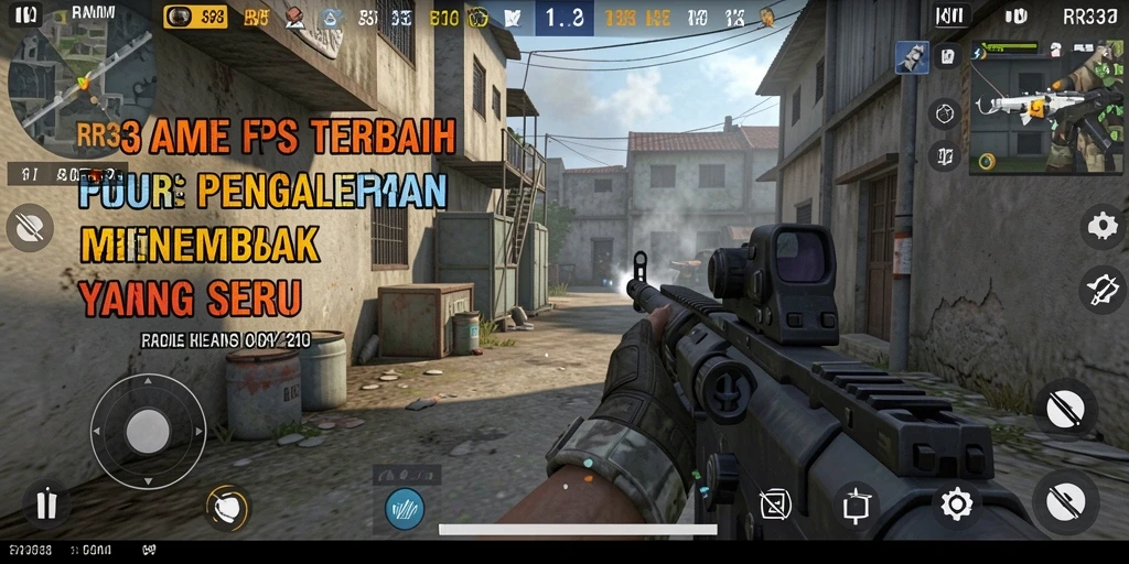 Screenshot dari gameplay RR33 menunjukkan aksi menembak yang intens.