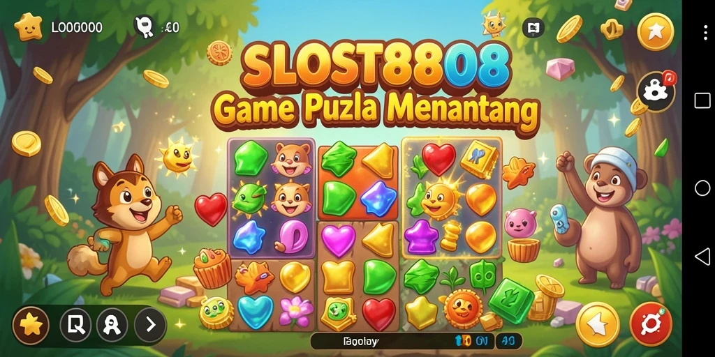 Tampilan gameplay menantang di SLOST8808 dengan level puzzle yang menarik.