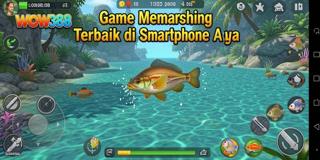 Tampilan menarik dari gameplay memancing di WOW388 yang seru dan menantang.